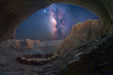 Milky Way from False Kiva cave by Wally Pacholka
